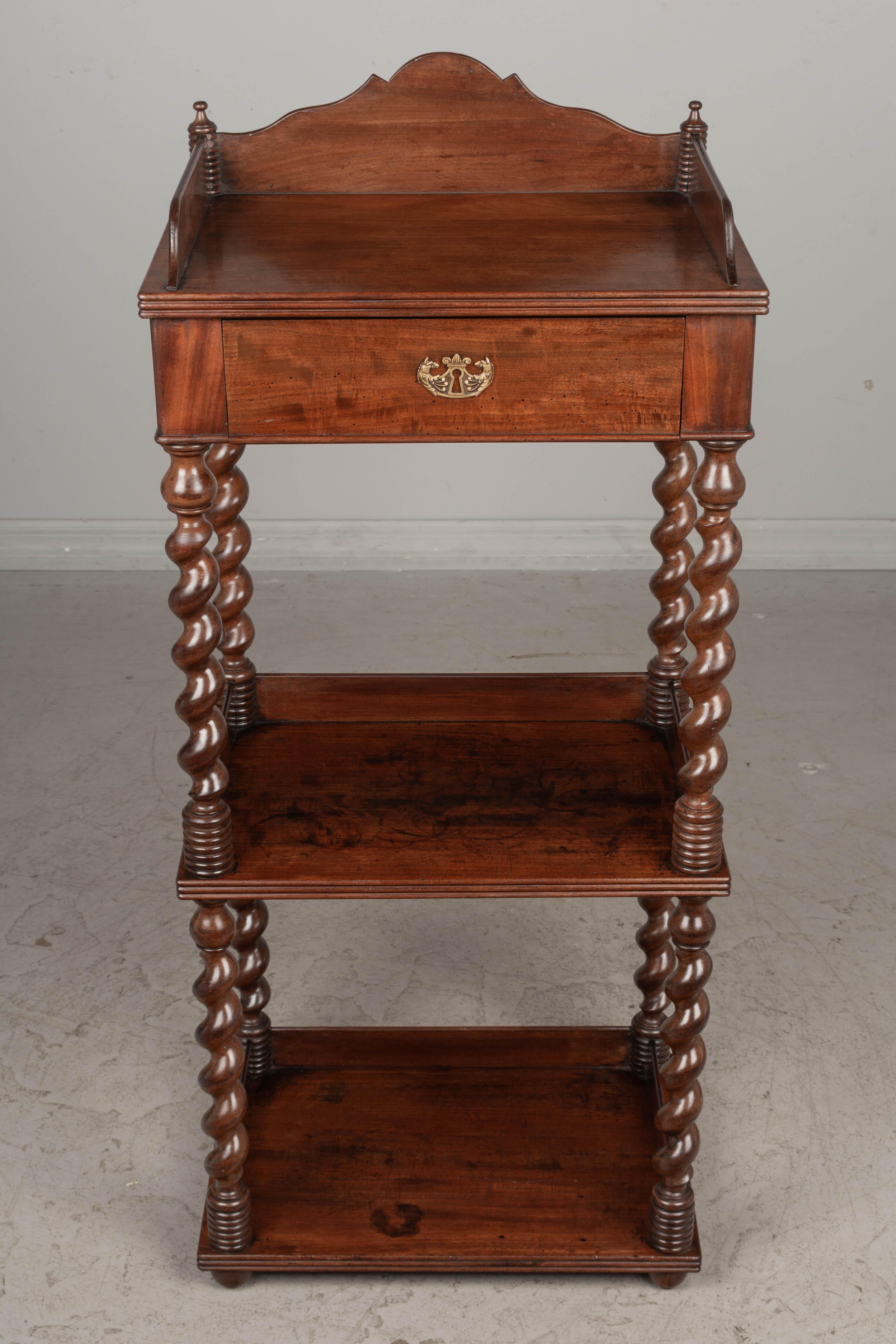 Mahogany 19th Century French Louis Philippe Étagère or Tiered Stand