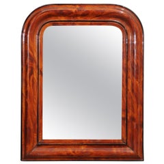 19th Century French Louis Philippe Faux Painted Mirror