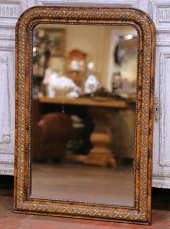 19th Century French Louis Philippe Faux Tortoiseshell Wall Mirror