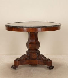 19th Century French Louis Philippe Flame Mahogany Gueridon