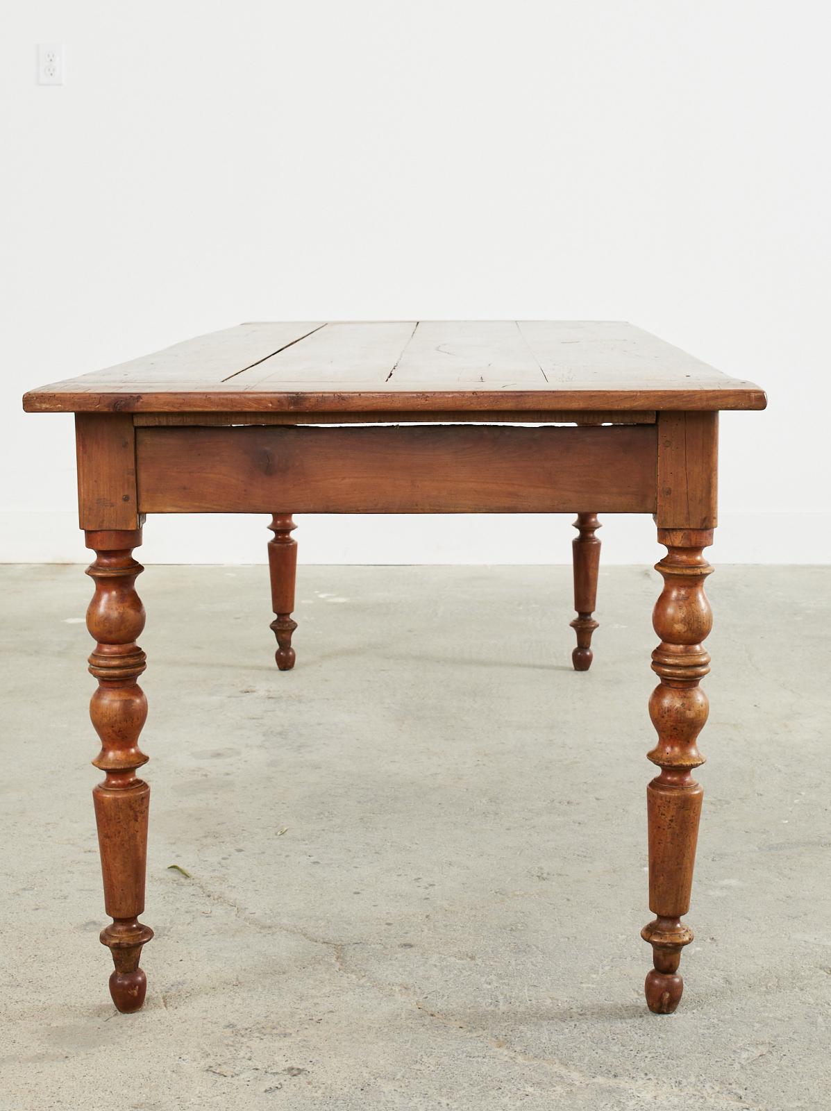 19th Century French Louis Philippe Fruitwood Farmhouse Dining Table 8