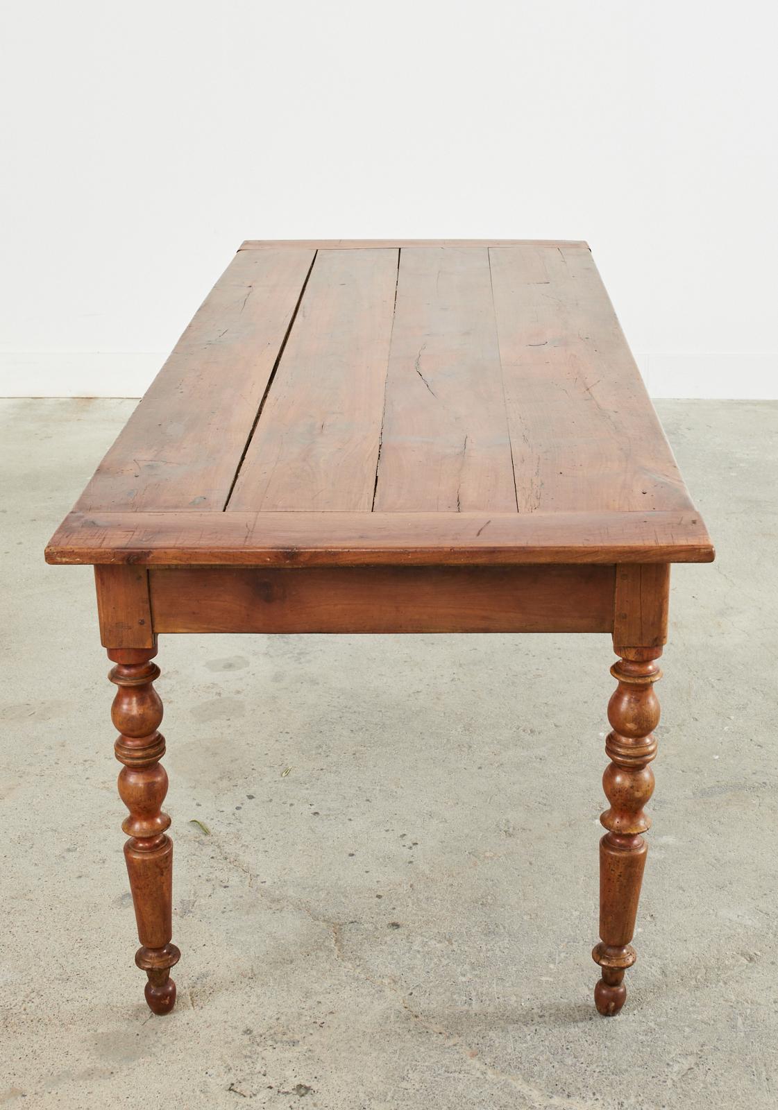 19th Century French Louis Philippe Fruitwood Farmhouse Dining Table 9