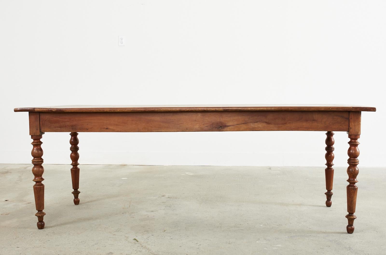 19th Century French Louis Philippe Fruitwood Farmhouse Dining Table 10