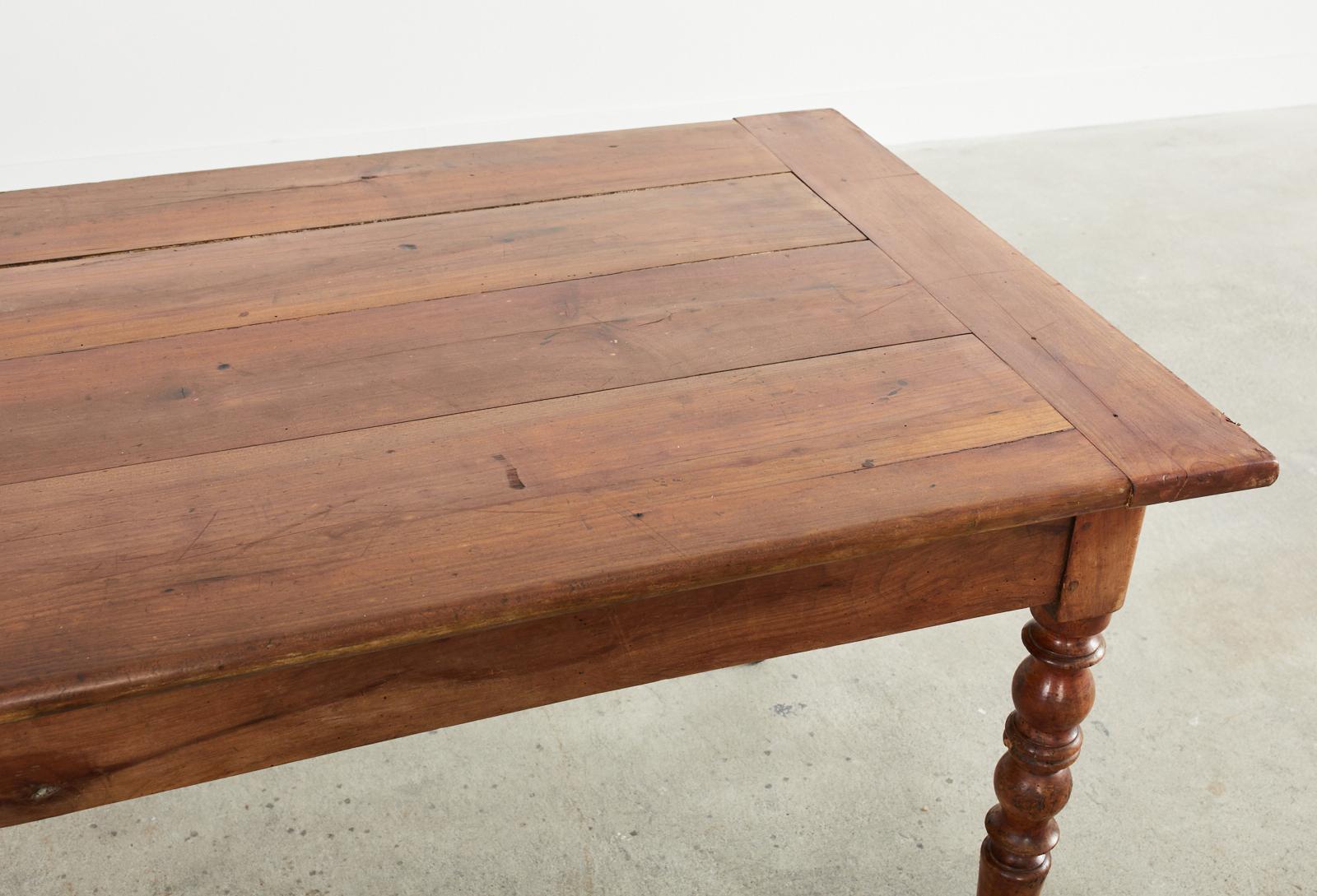 19th Century French Louis Philippe Fruitwood Farmhouse Dining Table 12