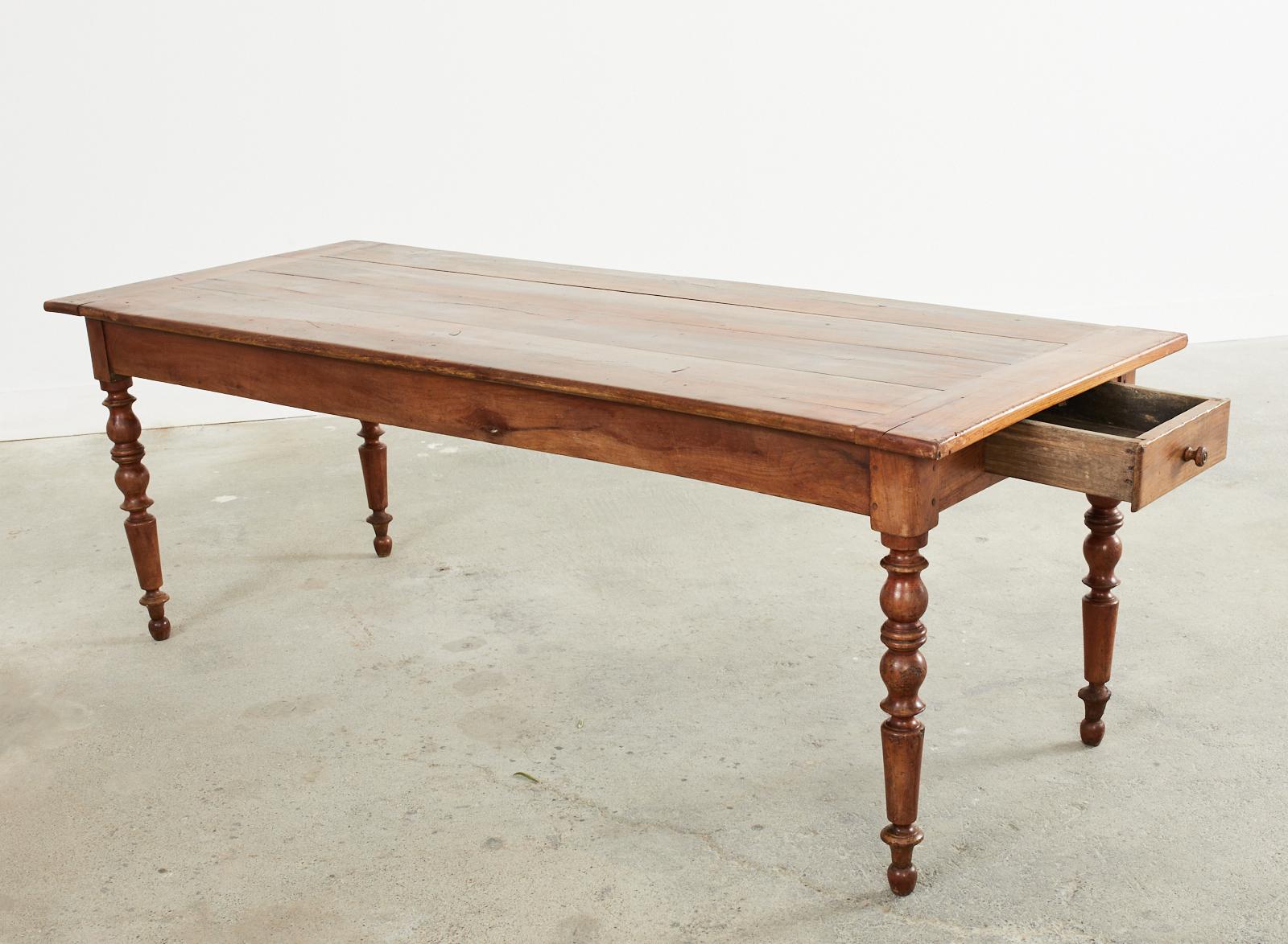 19th Century French Louis Philippe Fruitwood Farmhouse Dining Table 14