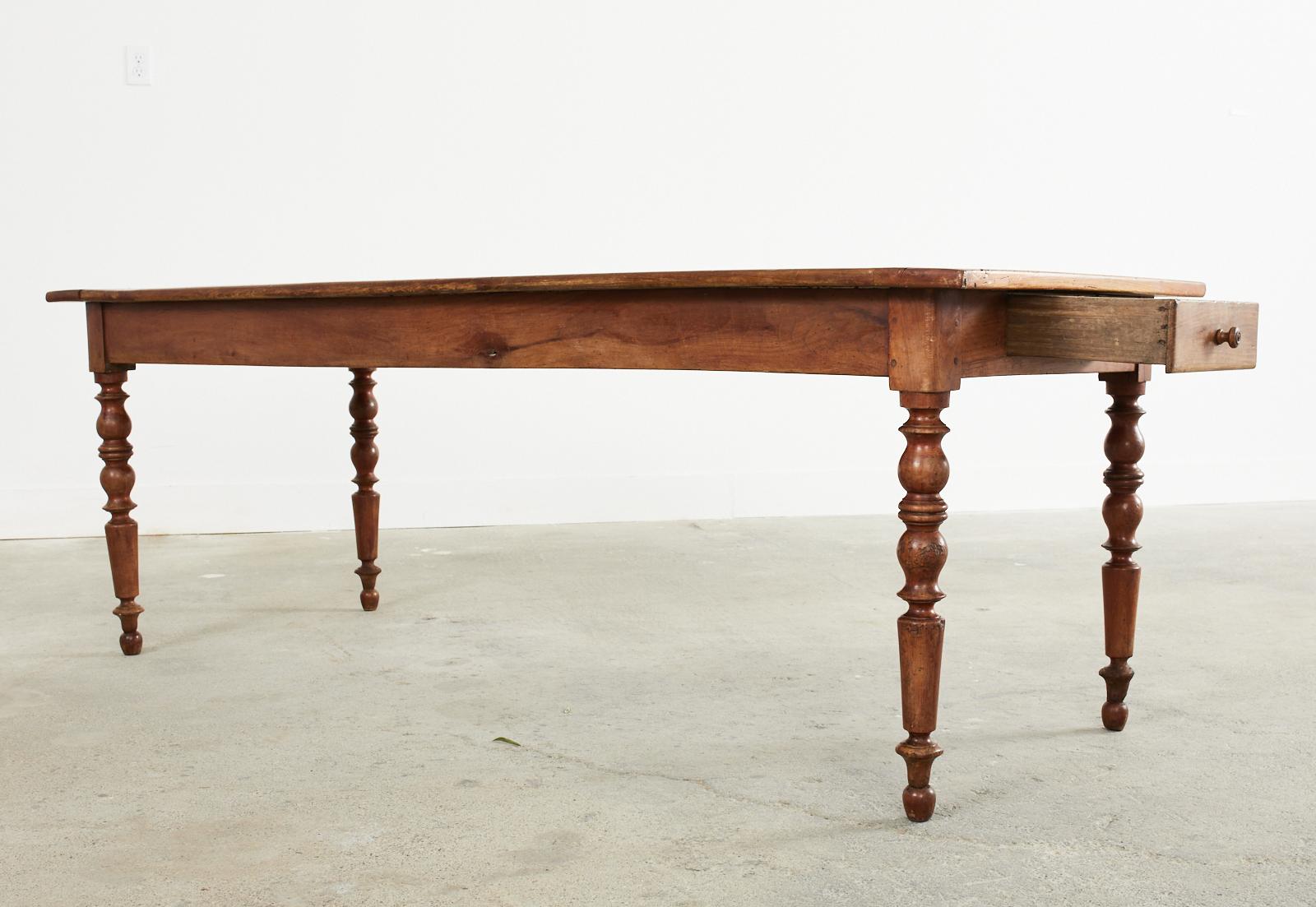 19th Century French Louis Philippe Fruitwood Farmhouse Dining Table 15