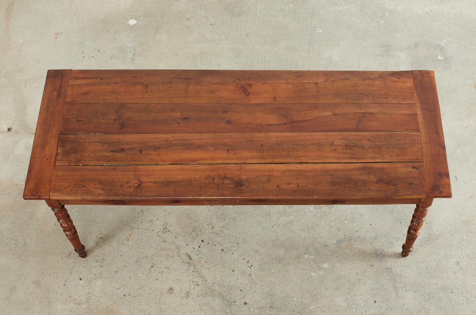 19th Century French Louis Philippe Fruitwood Farmhouse Dining Table 1