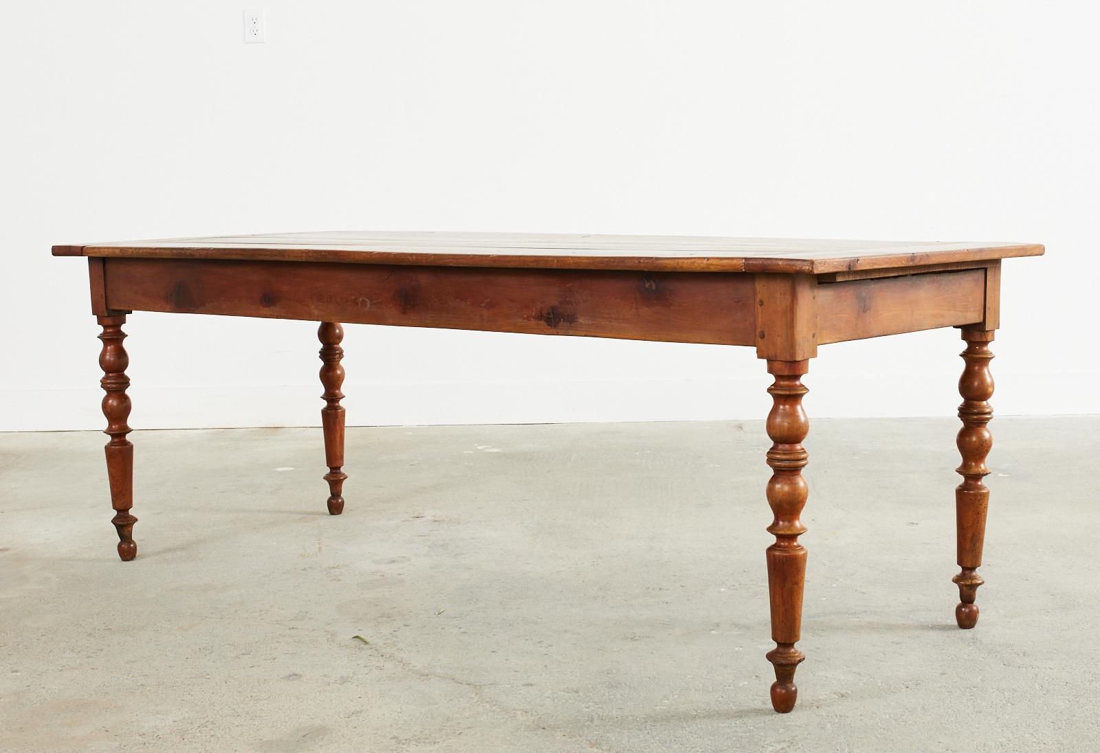 19th Century French Louis Philippe Fruitwood Farmhouse Dining Table 2