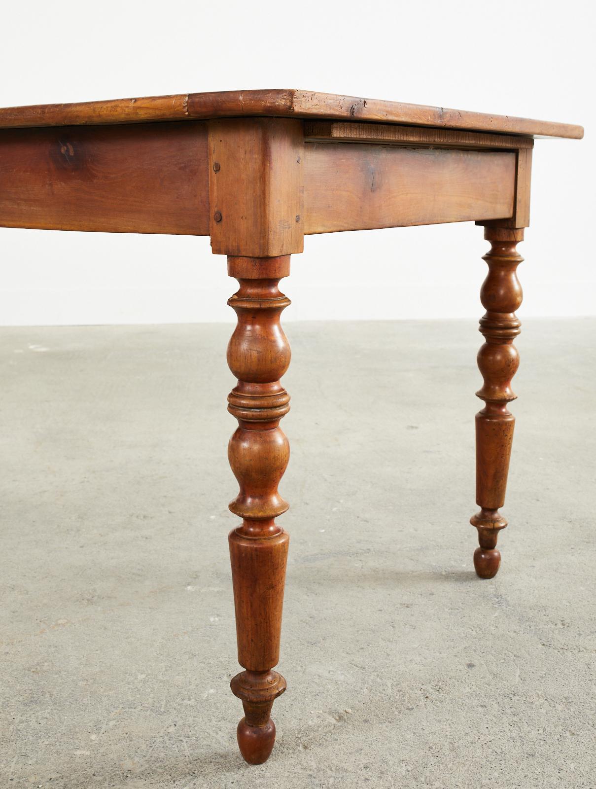 19th Century French Louis Philippe Fruitwood Farmhouse Dining Table 3