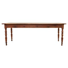 Antique 19th Century French Louis Philippe Fruitwood Farmhouse Dining Table