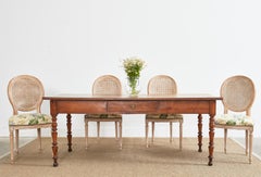 19th Century French Louis Philippe Fruitwood Farmhouse Harvest Table