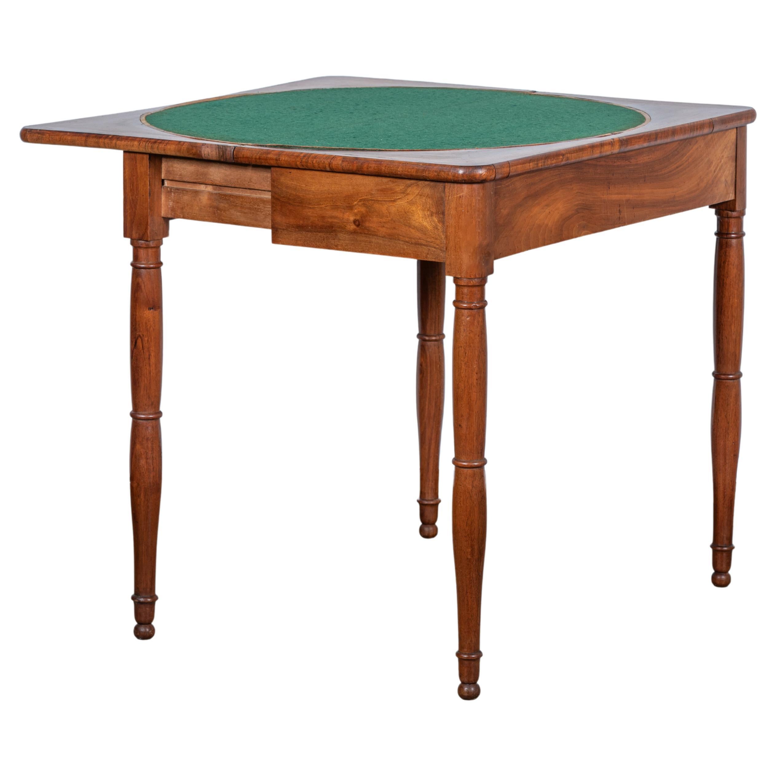 Französischer Louis Philippe-Spiel- und Kartentisch aus dem 19. Jahrhundert
