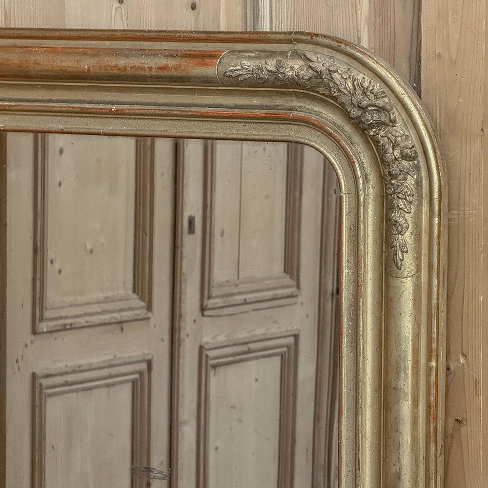 19th Century French Louis Philippe Gilded Mantel Mirror For Sale 5