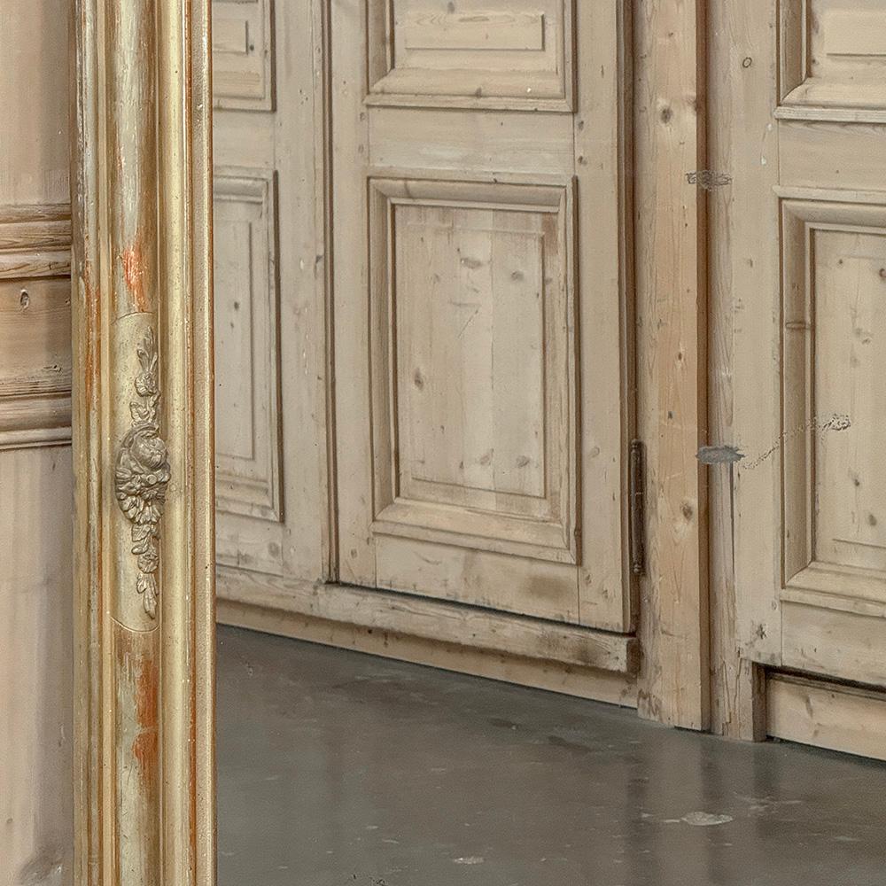 19th Century French Louis Philippe Gilded Mantel Mirror For Sale 1