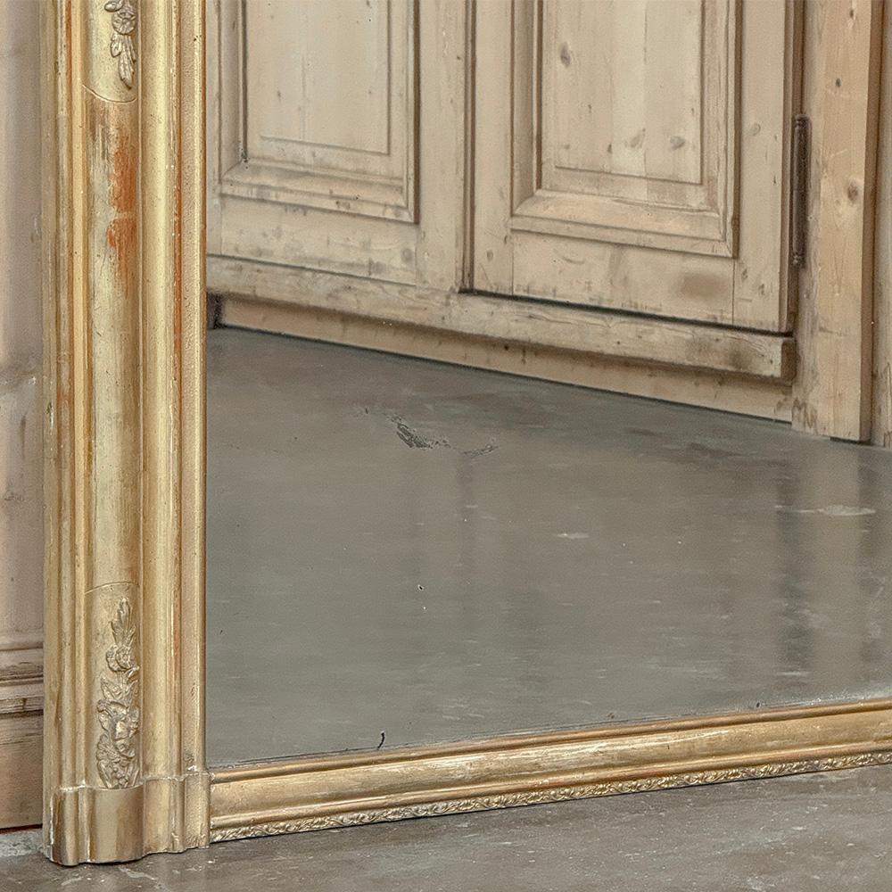 19th Century French Louis Philippe Gilded Mantel Mirror For Sale 2