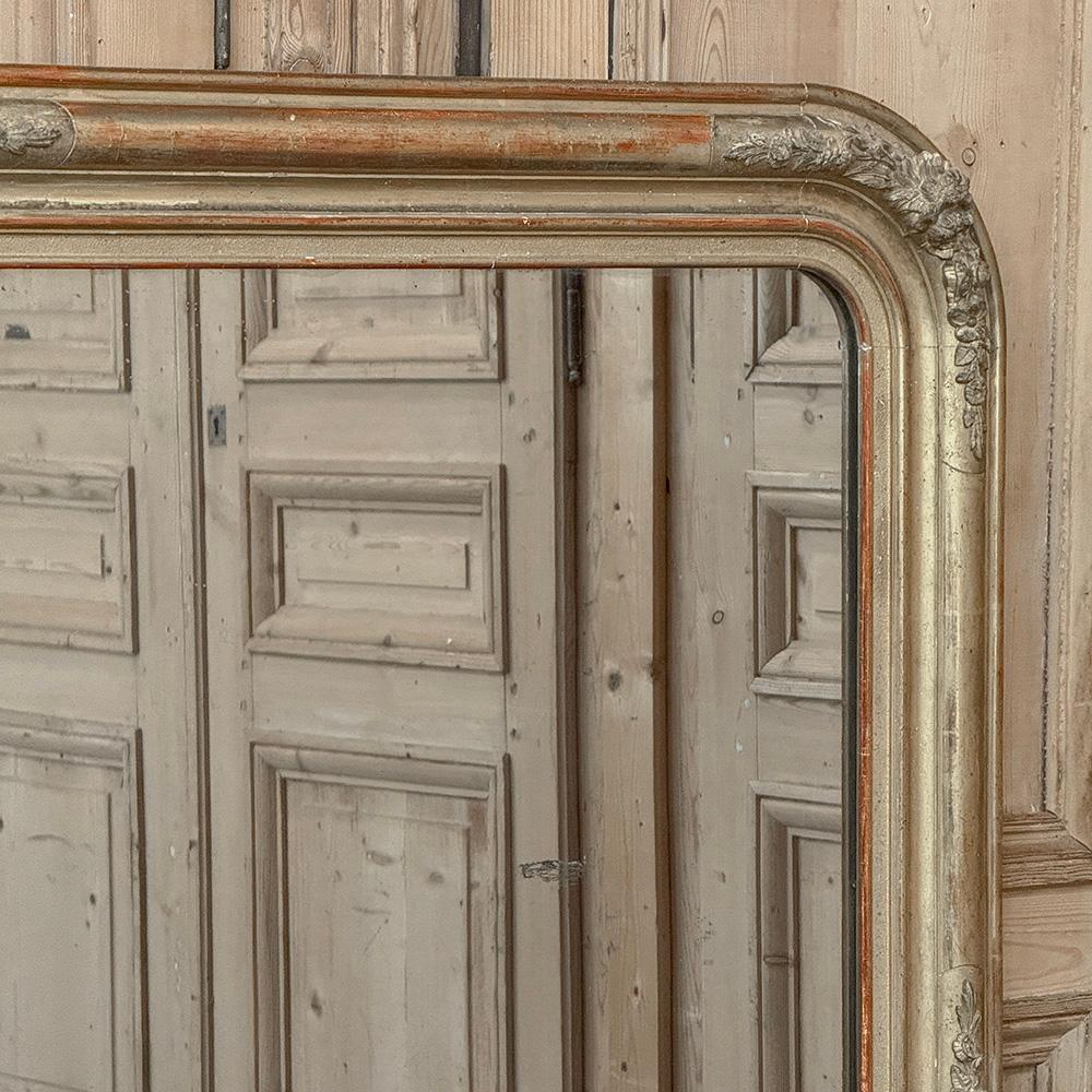 19th Century French Louis Philippe Gilded Mantel Mirror For Sale 3