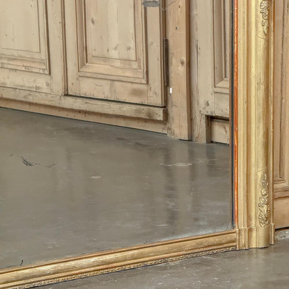 19th Century French Louis Philippe Gilded Mantel Mirror For Sale 4