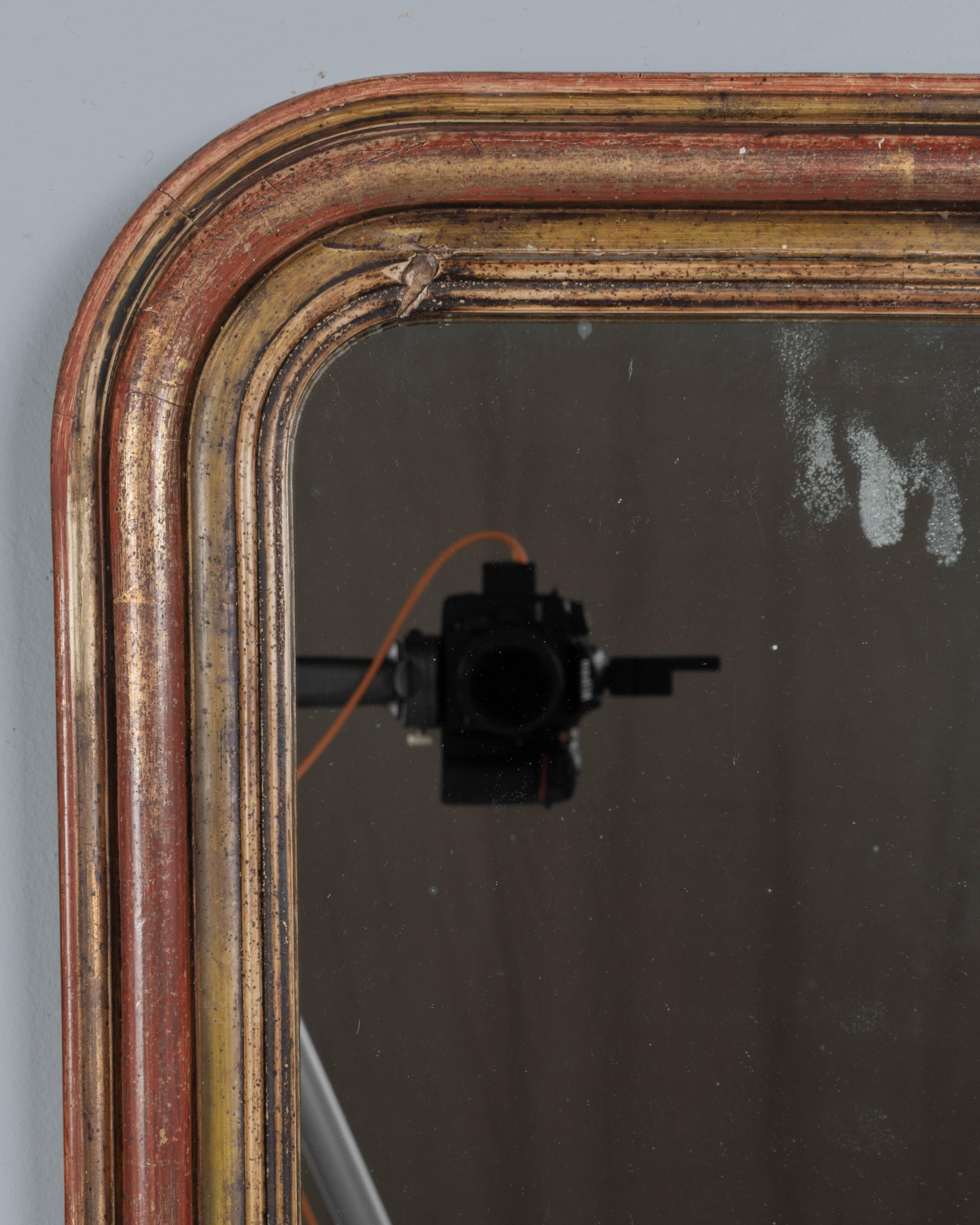 Luigi Filippo Specchio dorato francese Louis Philippe del XIX secolo 12,5