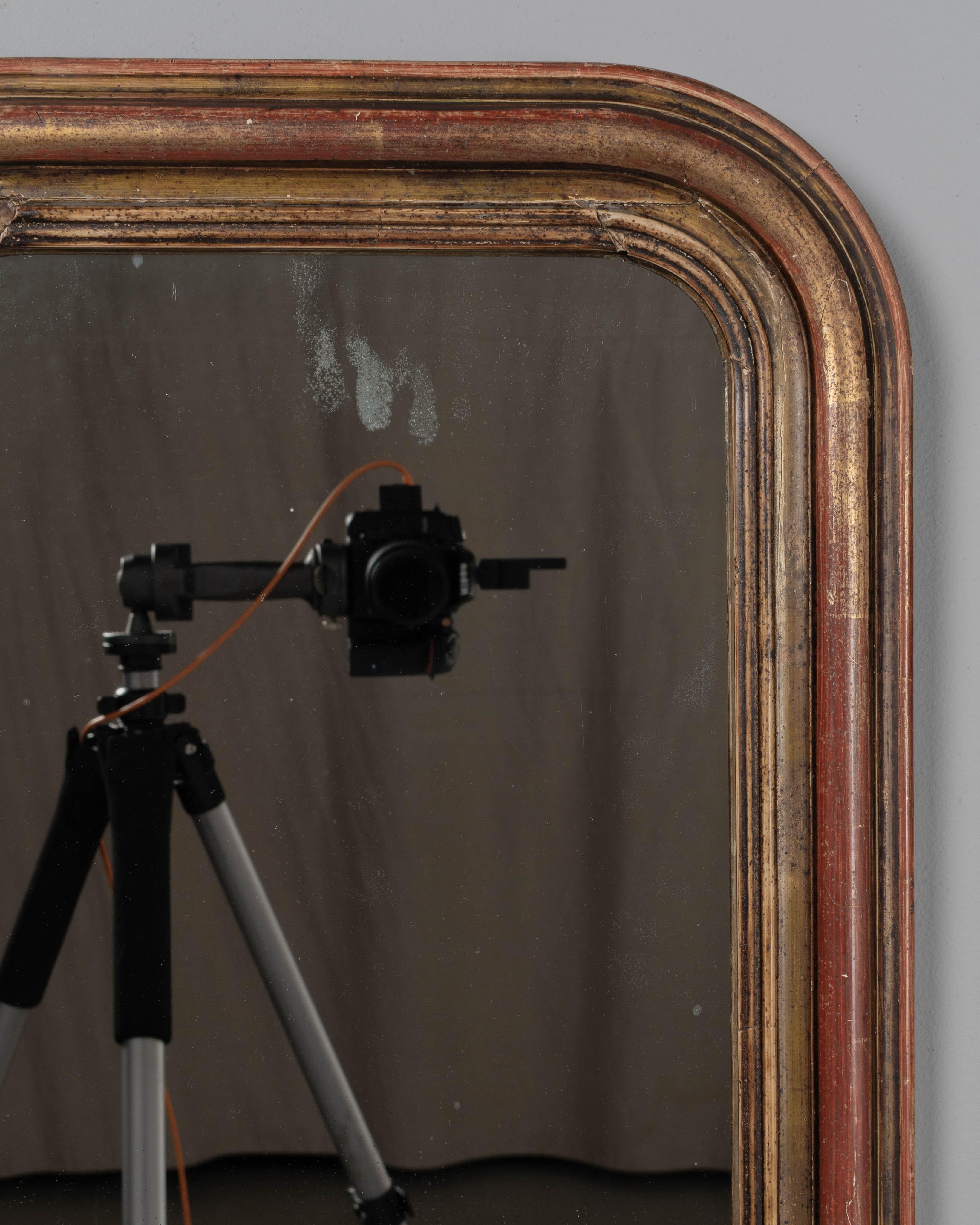 Francese Specchio dorato francese Louis Philippe del XIX secolo 12,5