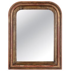 19th Century French Louis Philippe Gilded Mirror 12.5"W x 22.5"H