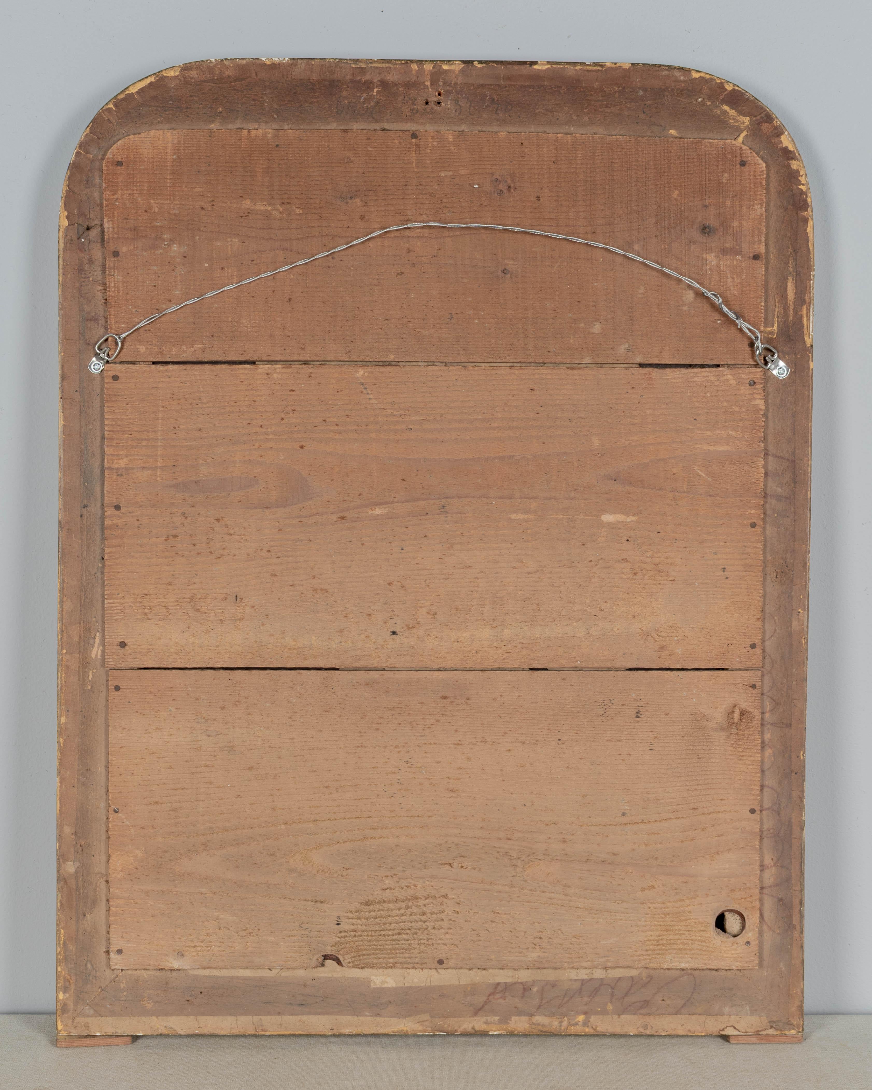 XIXe siècle Miroir doré Louis Philippe du 19ème siècle 20.5 