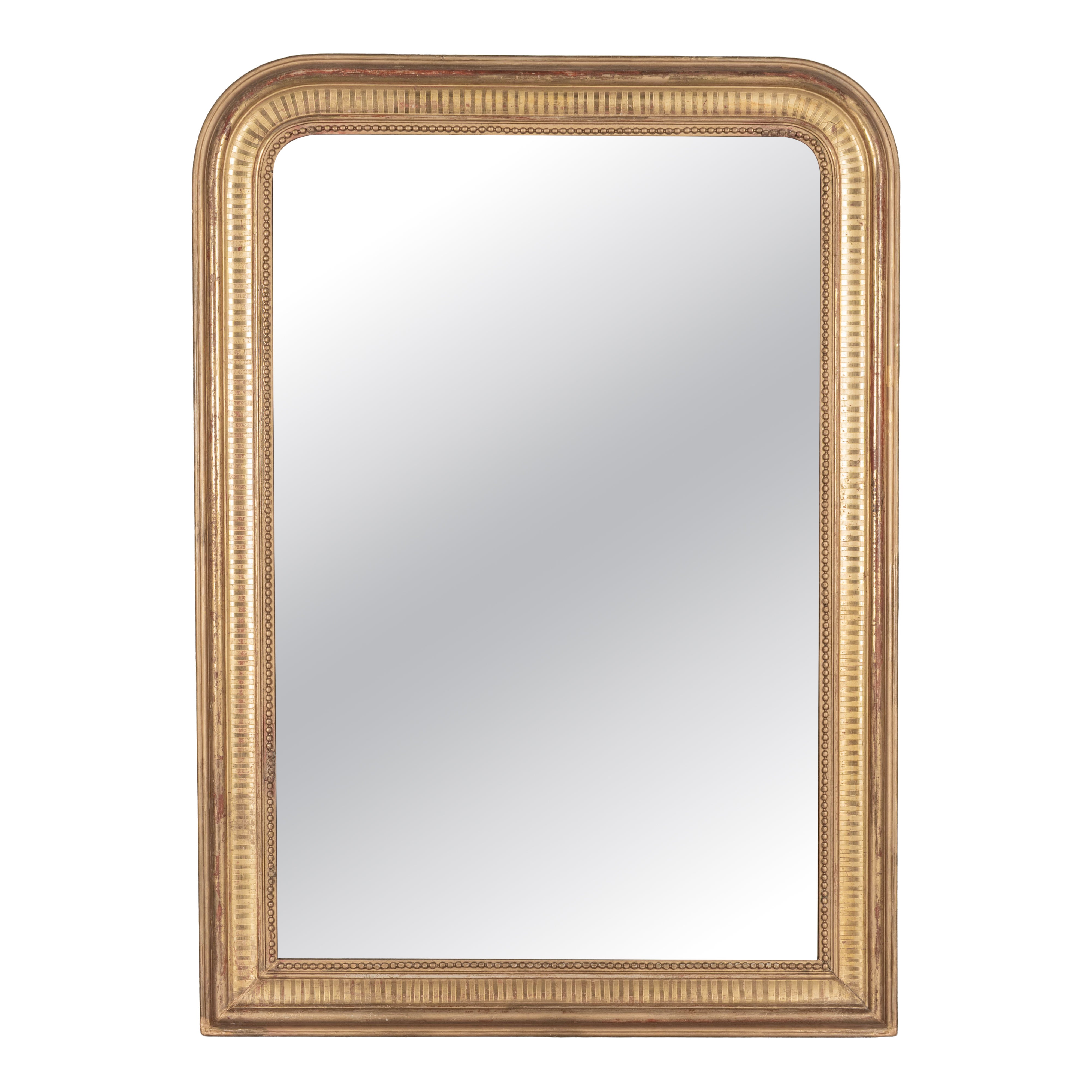 Espejo dorado Louis Philippe francés del siglo XIX 33,5" x 46,75