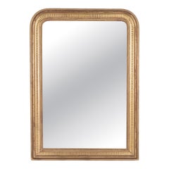 19th Century French Louis Philippe Gilded Mirror 33.5" x 46.75"