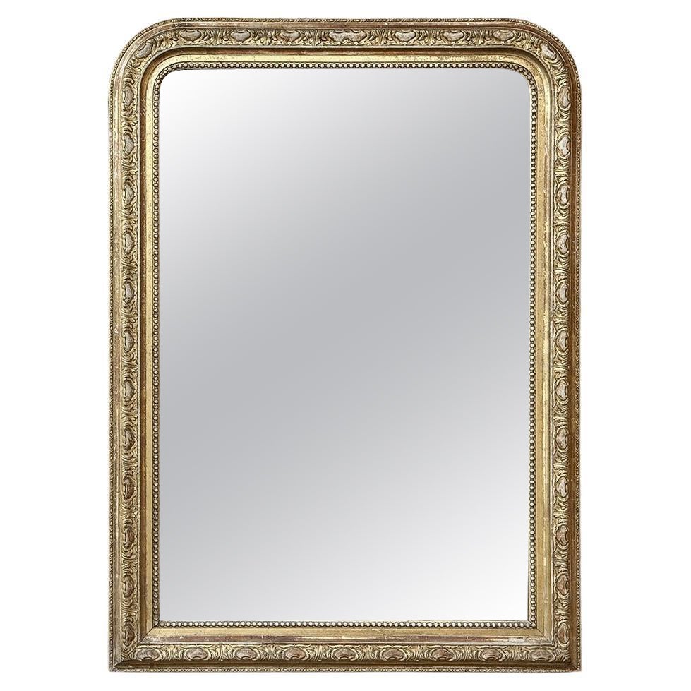 Specchio dorato francese Louis Philippe del XIX secolo