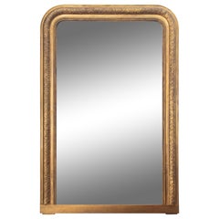 19th Century French Louis Philippe Giltwood Acanthus Leaf Mirror