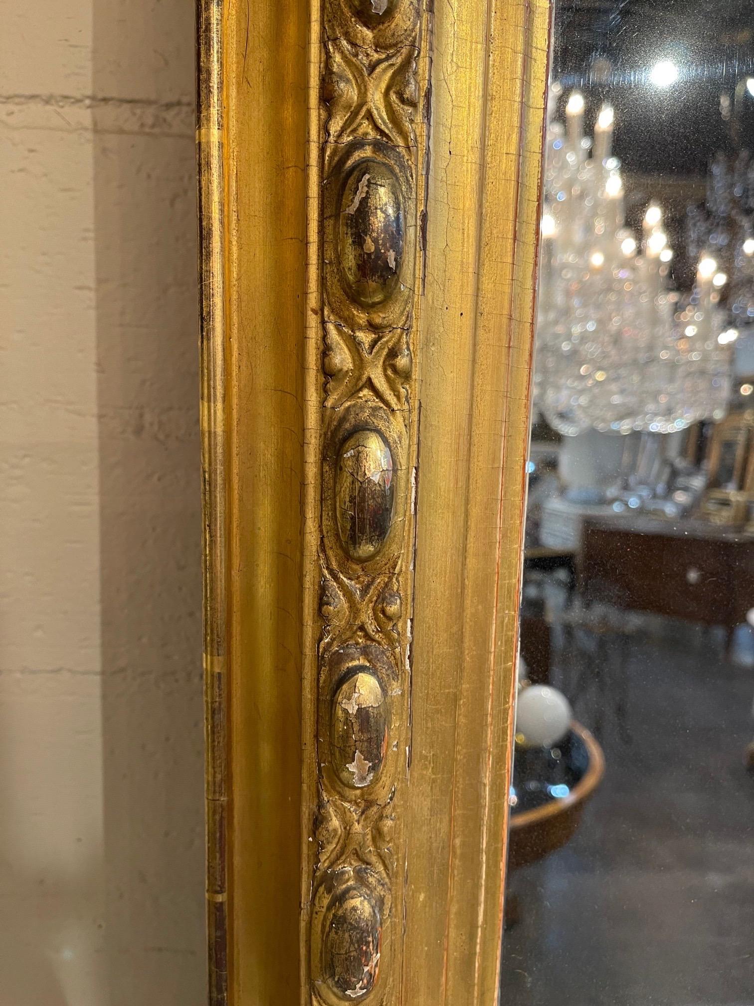 19th Century French Louis Philippe Giltwood Mirror 1