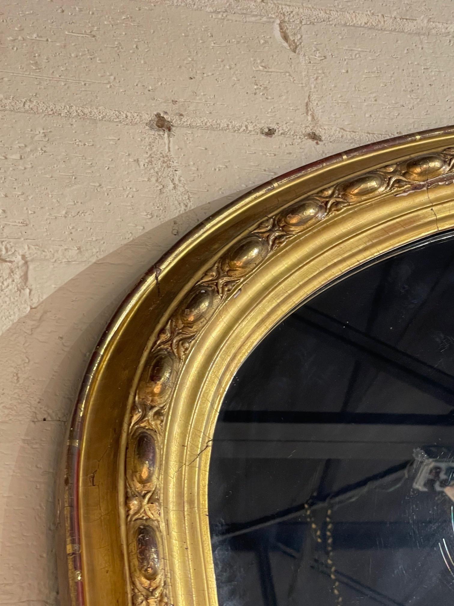 19th Century French Louis Philippe Giltwood Mirror 2