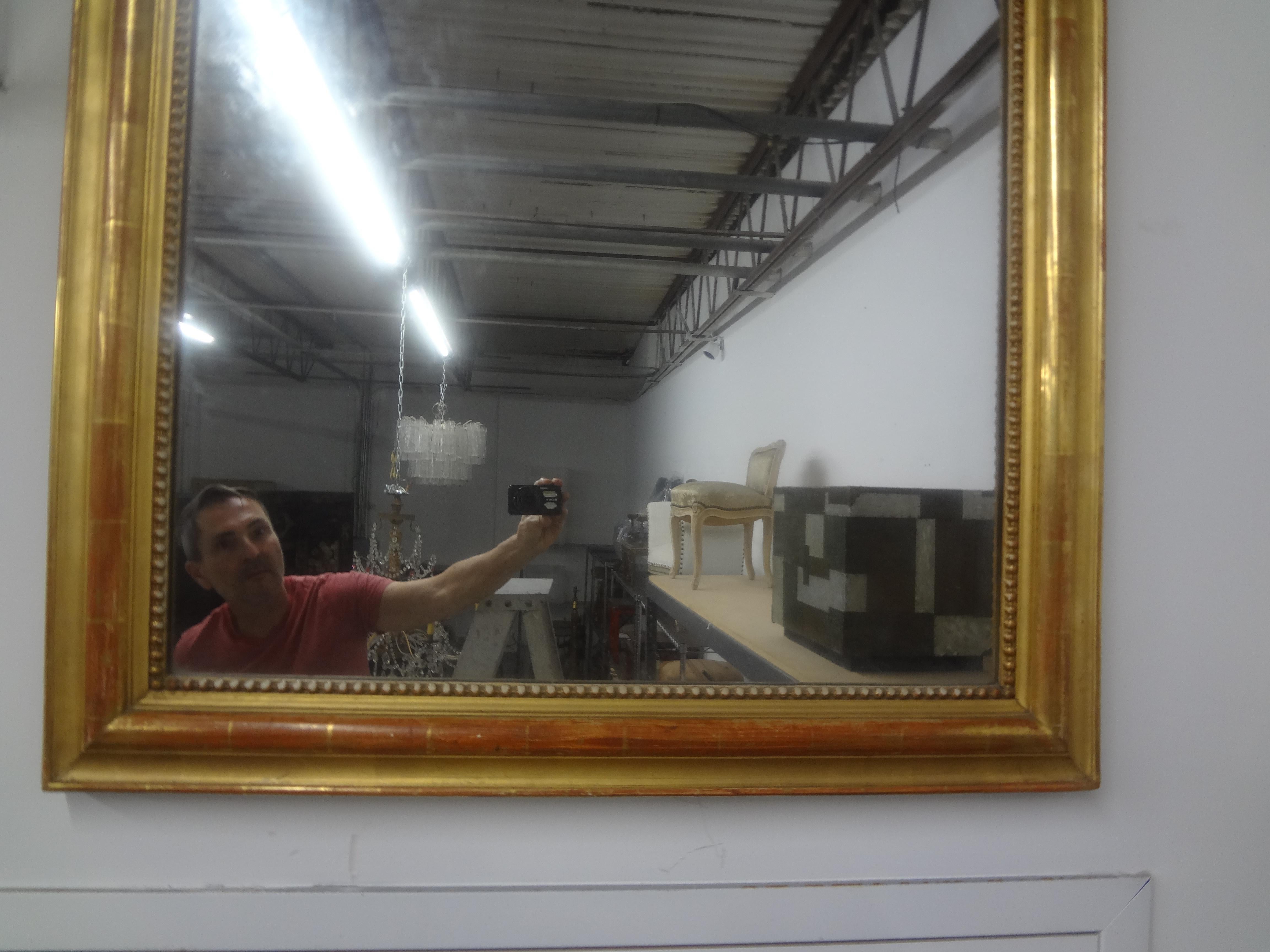19th Century French Louis Philippe Giltwood Mirror For Sale 5