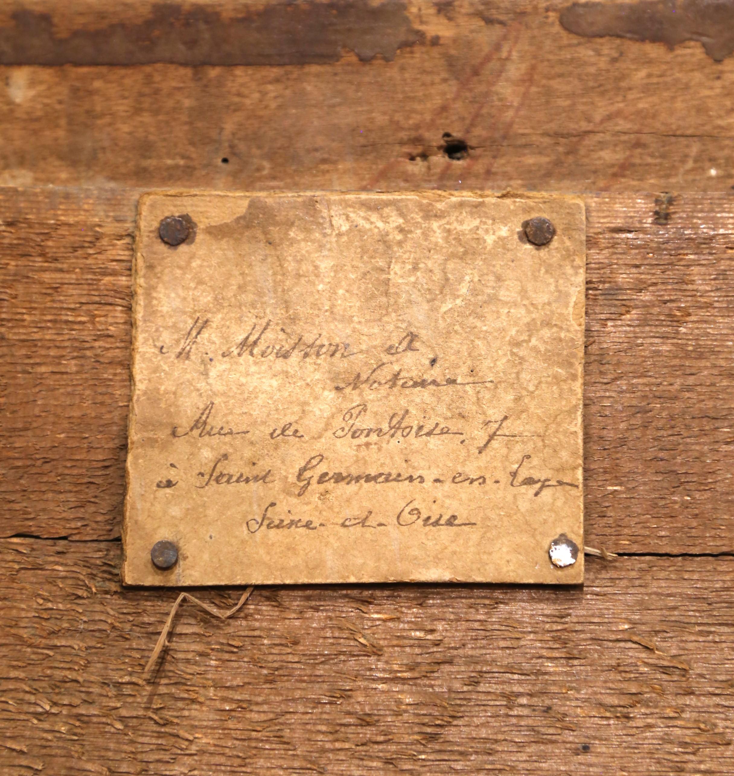 Französischer Louis-Philippe-Spiegel aus vergoldetem Holz mit graviertem Blumendekor aus dem 19. Jahrhundert im Angebot 2