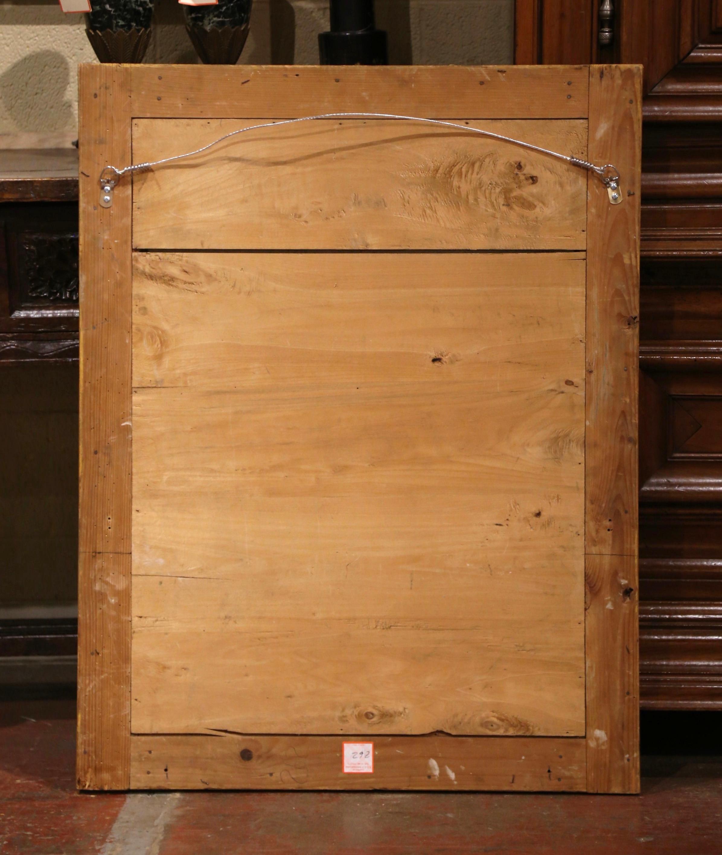 19th Century French Louis Philippe Giltwood Wall Mirror with Foliage Engravings For Sale 2