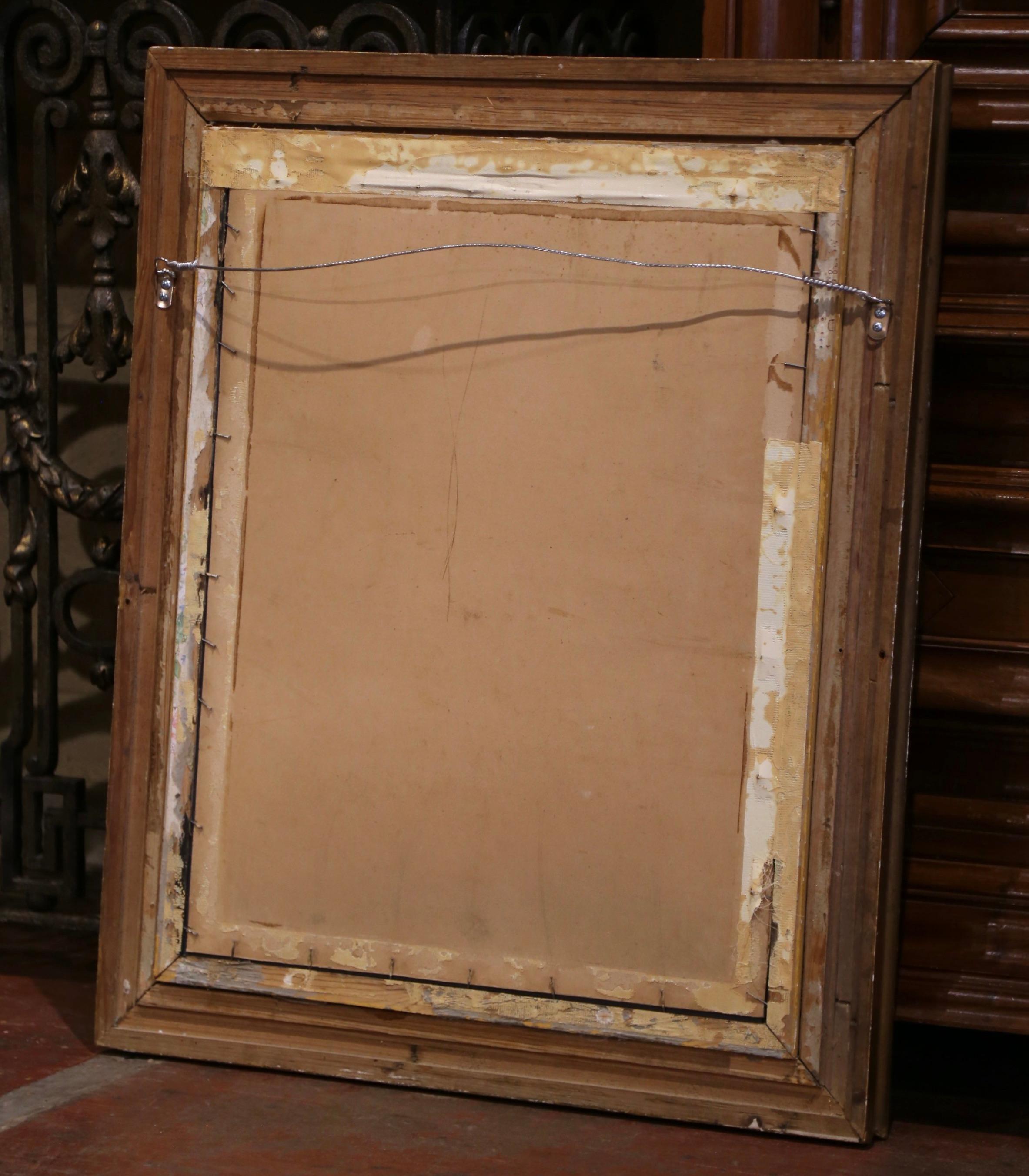 19th Century French Louis Philippe Giltwood Wall Mirror with Foliage Motifs For Sale 3