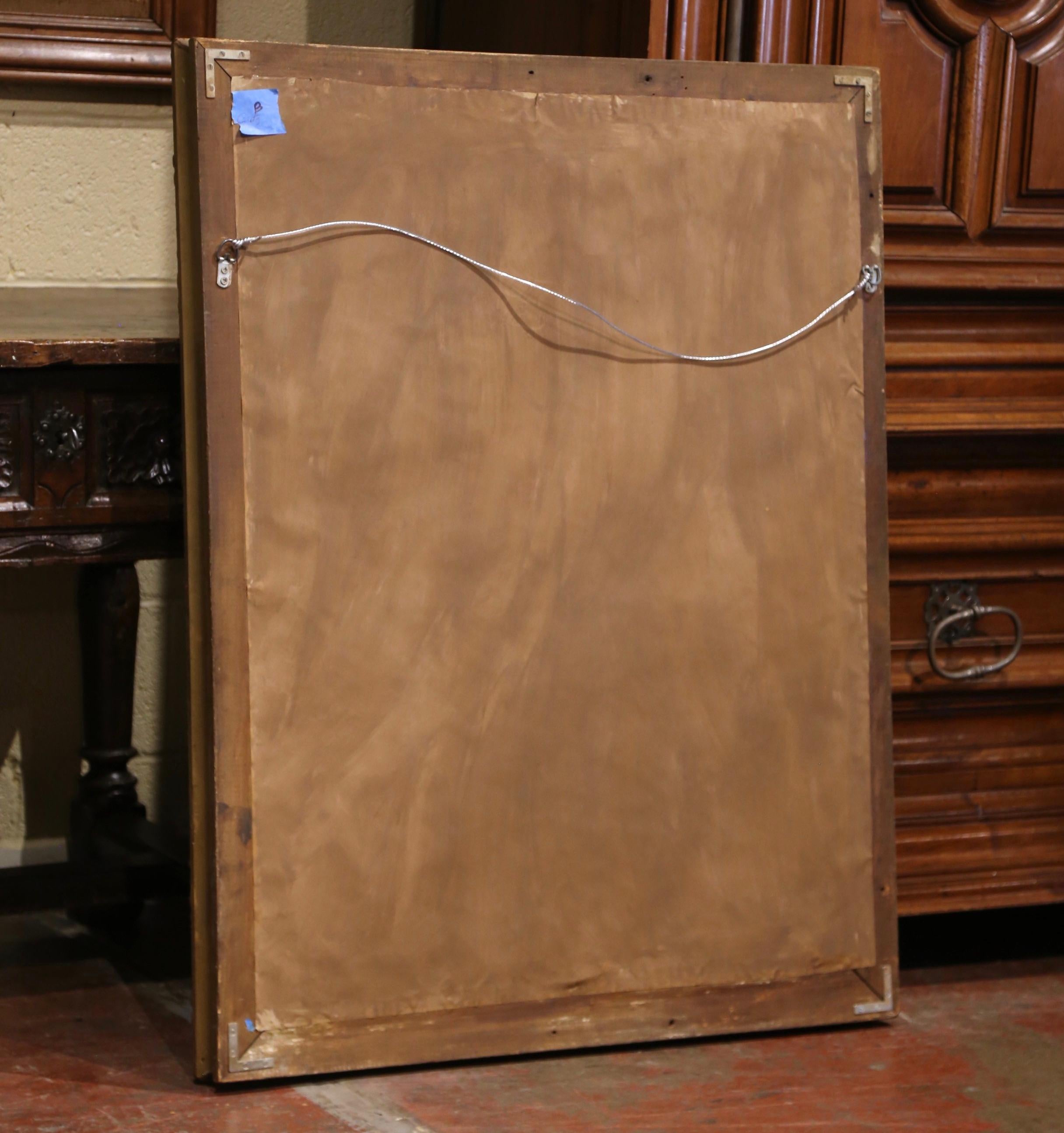 Specchio da parete in legno dorato Louis Philippe del XIX secolo con motivi di fogliame in vendita 1
