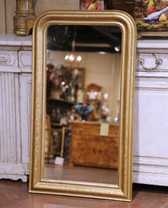 19th Century French Louis Philippe Giltwood Wall Mirror with Vine Motifs