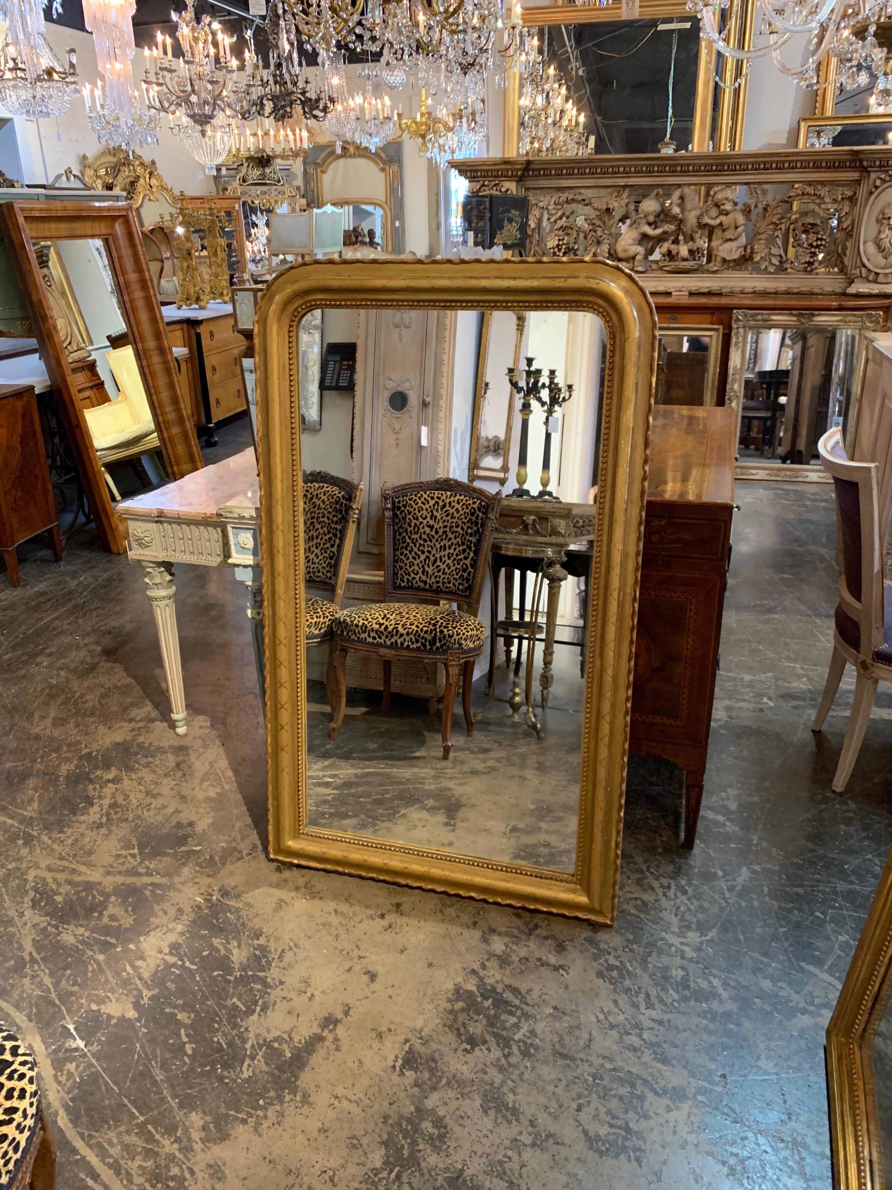 19th Century French Louis Philippe Gold Gilt Mirror 1