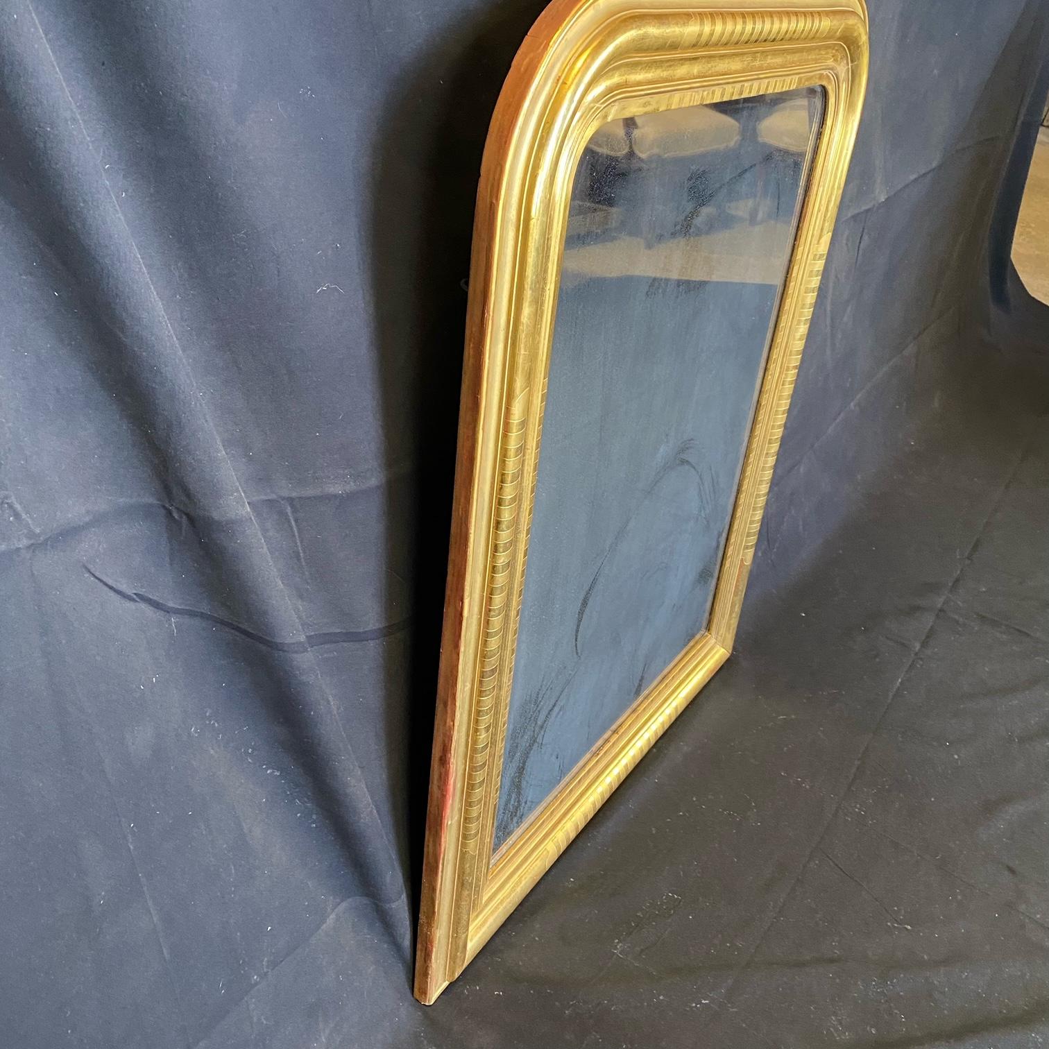  19th Century French Louis Philippe Gold Leaf Giltwood Mirror For Sale 5