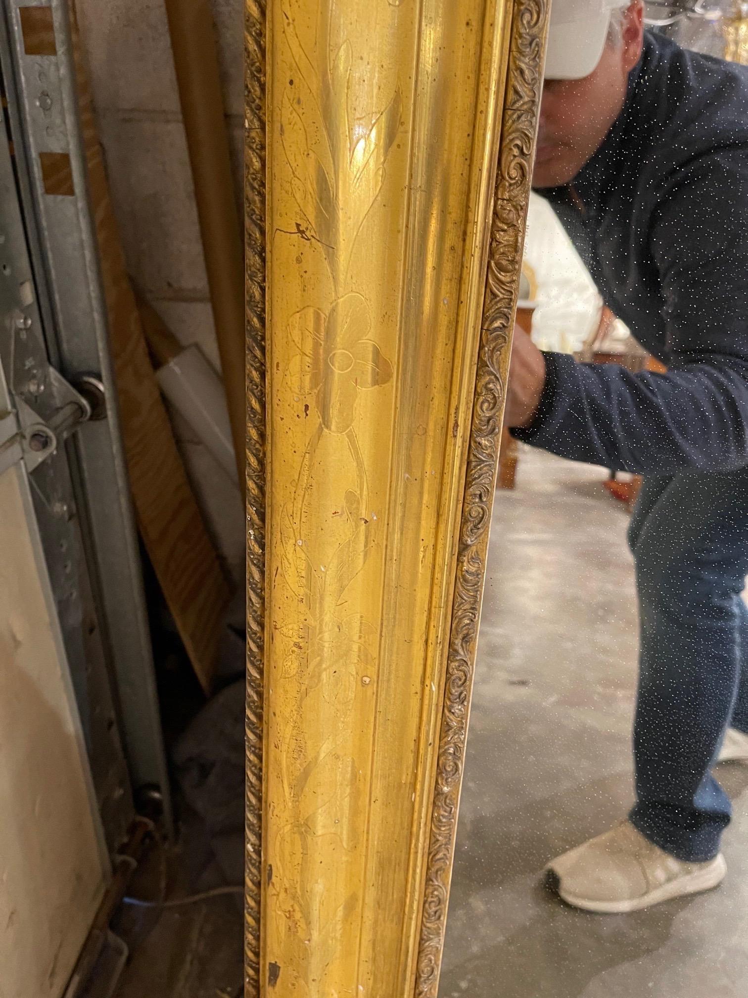 19th Century French Louis Philippe Gold Leaf Mirror 2