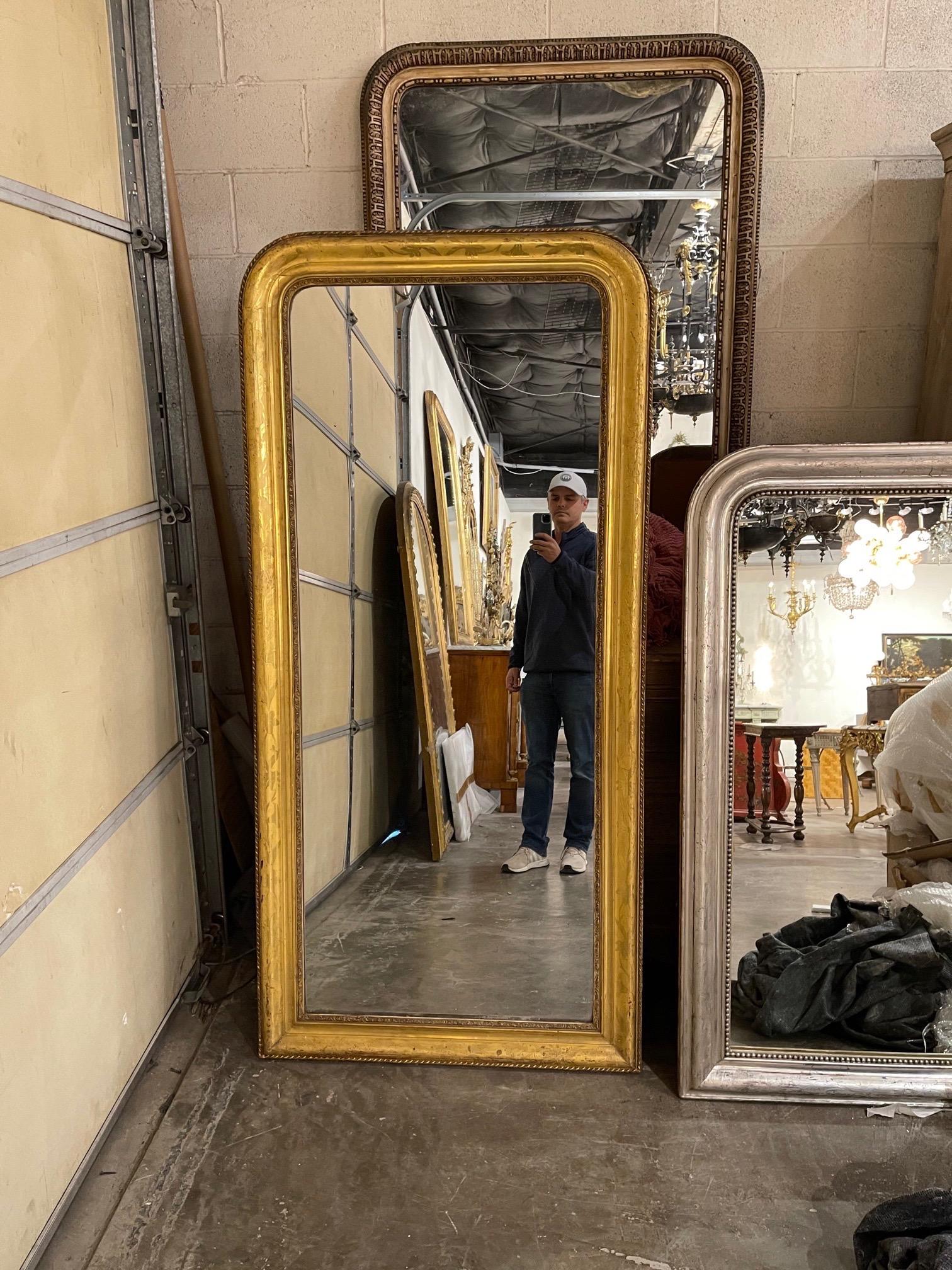 19th Century French Louis Philippe Gold Leaf Mirror 3