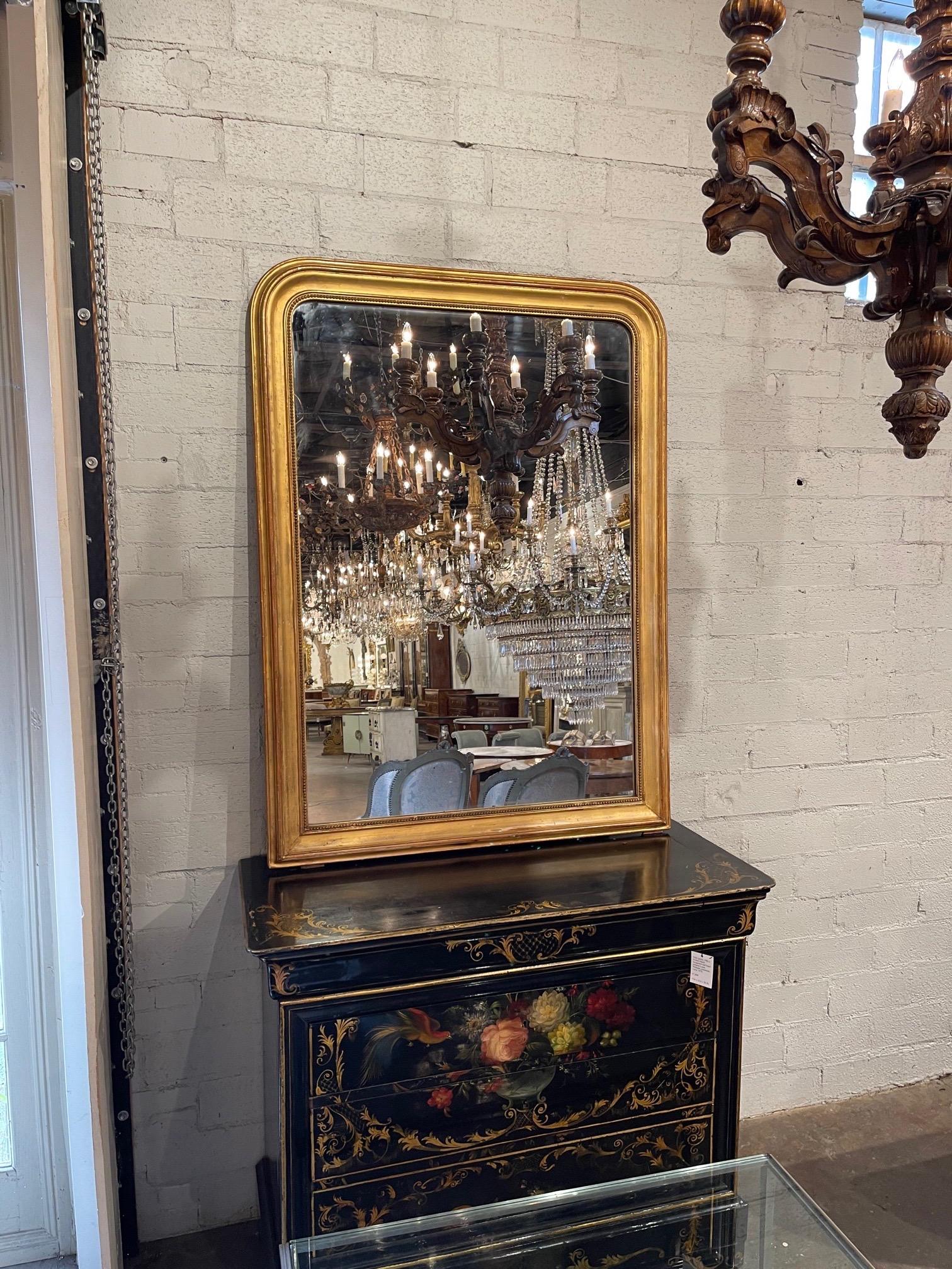 Miroir Louis Philippe français du 19ème siècle en or 4