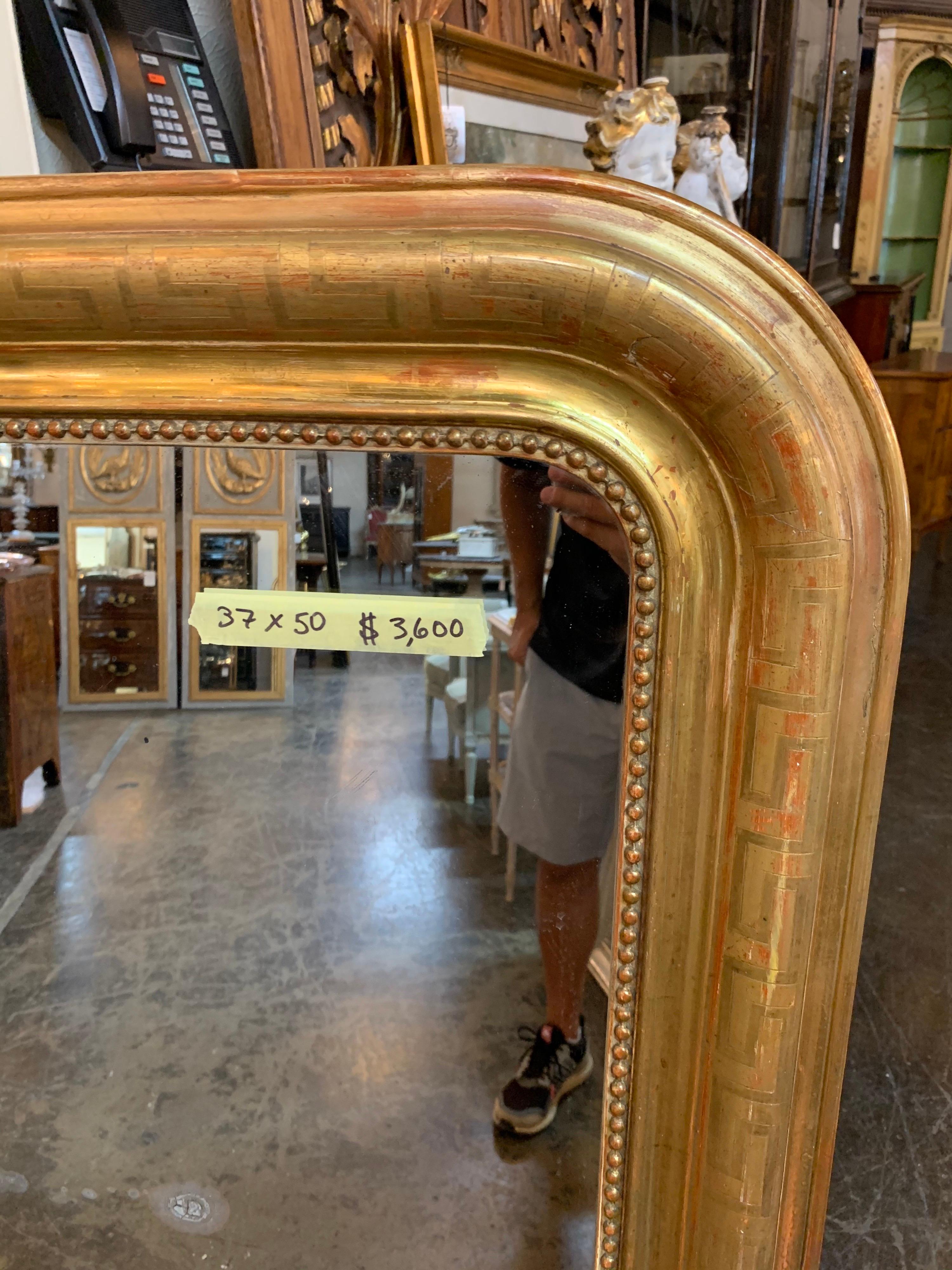 Gilt 19th Century French Louis Philippe Gold Mirror