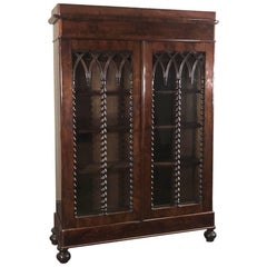 19th Century French Louis Philippe Mahogany Bookcase