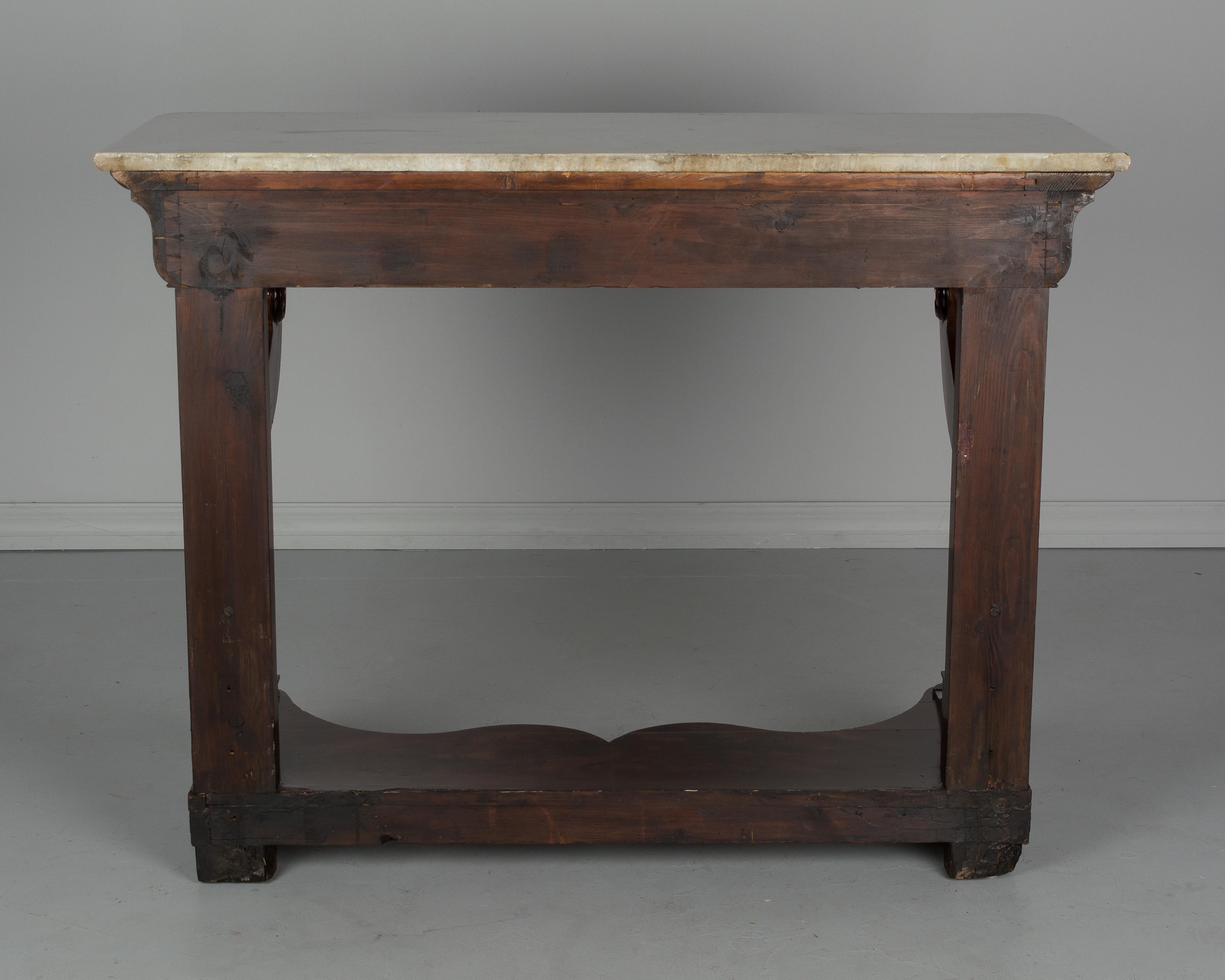 19th Century French Louis-Philippe Mahogany Console 3