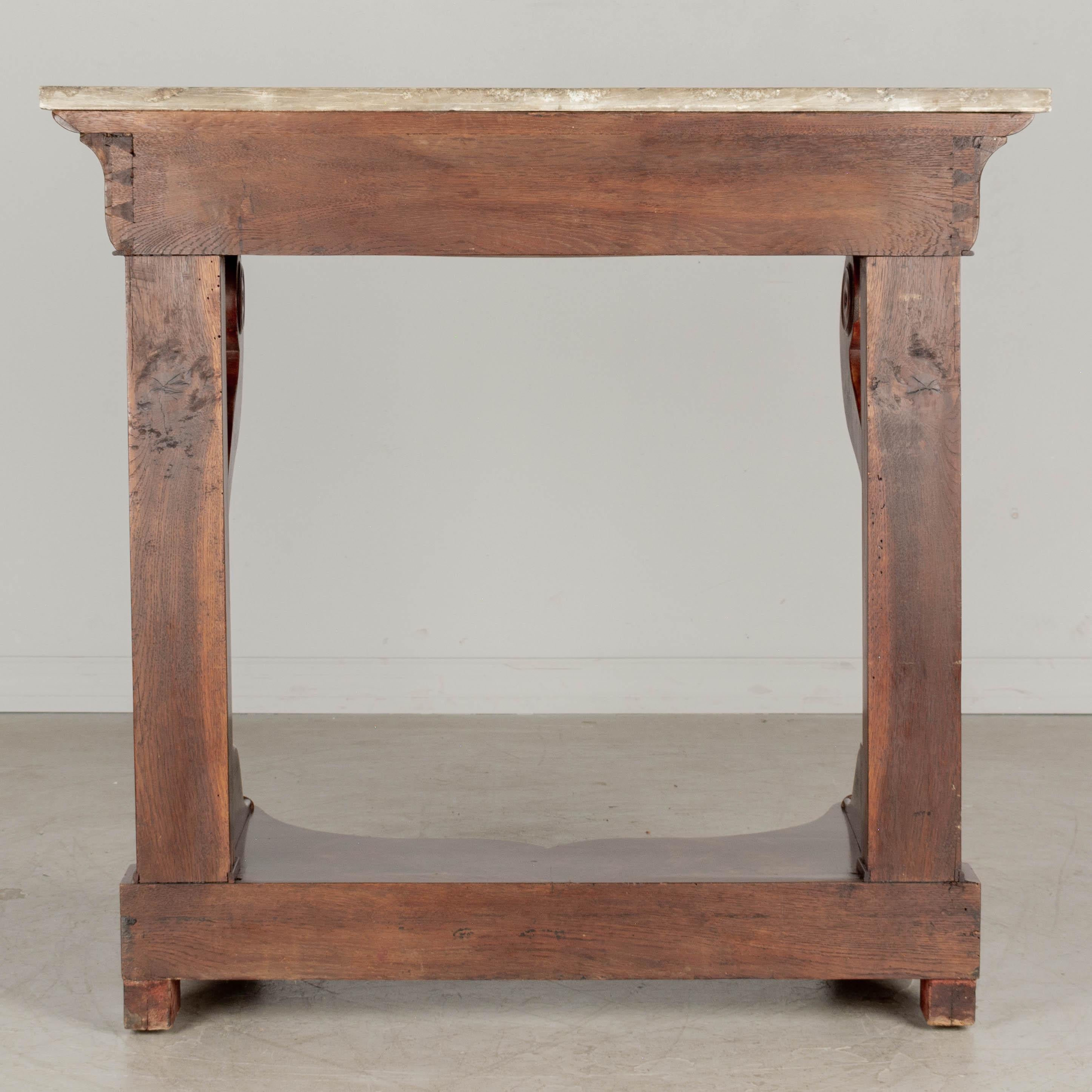 19th Century French Louis Philippe Mahogany Console For Sale 6