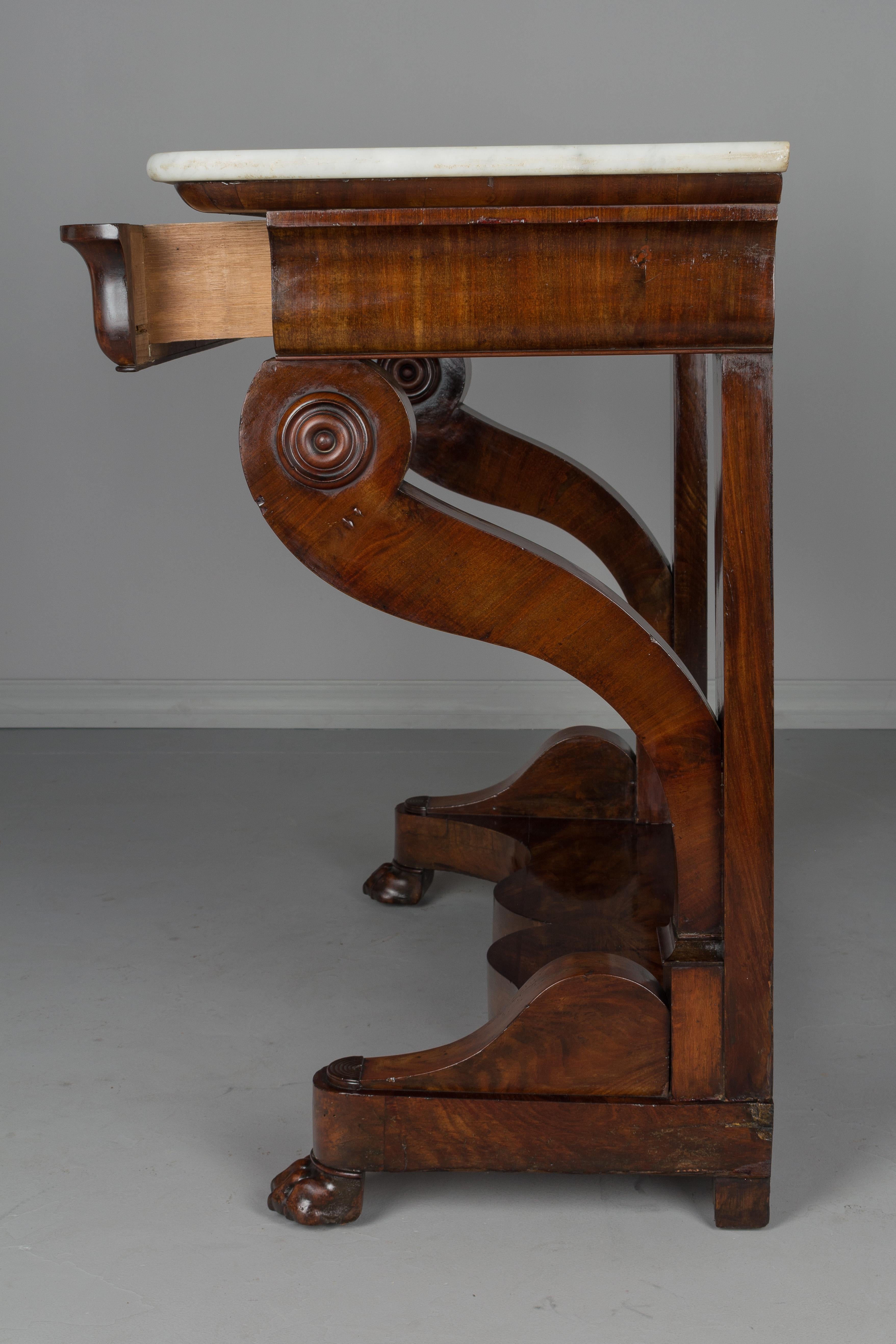 Louis Philippe 19th Century French Louis-Philippe Mahogany Console