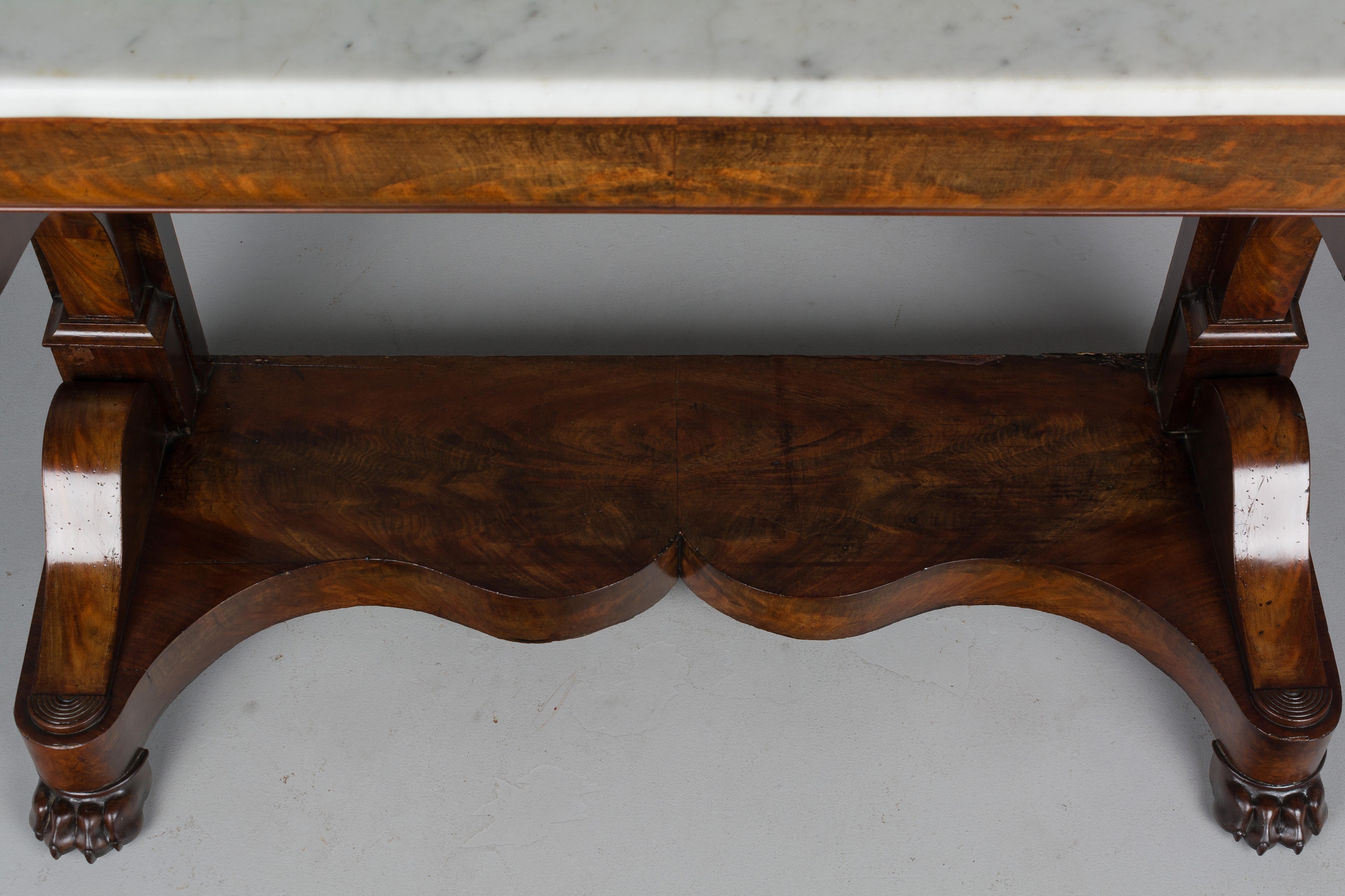 19th Century French Louis-Philippe Mahogany Console In Good Condition In Winter Park, FL