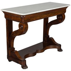 19th Century French Louis-Philippe Mahogany Console