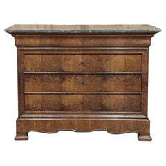 19th Century French Louis Philippe Marble Top Commode by Georges Guerin of Paris
